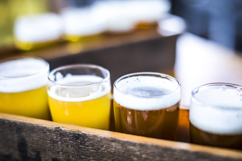 Enjoy a beer flight at Vicious Cycle Brewing Company in Fraser, Colorado, available for free at Xplorie participating properties.
