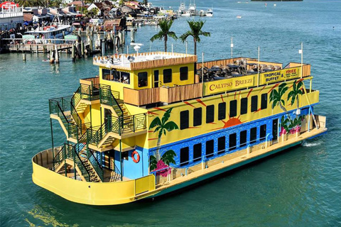 The Calypso Breeze from StarLite Cruises going for a cruise in Madeira Beach, Florida, which is available for free at Xplorie participating properties.