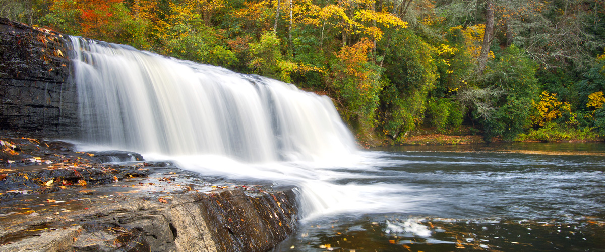 Beautiful waterfalls in Asheville